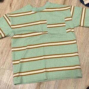 H&M Mint Green Striped Kids Tee